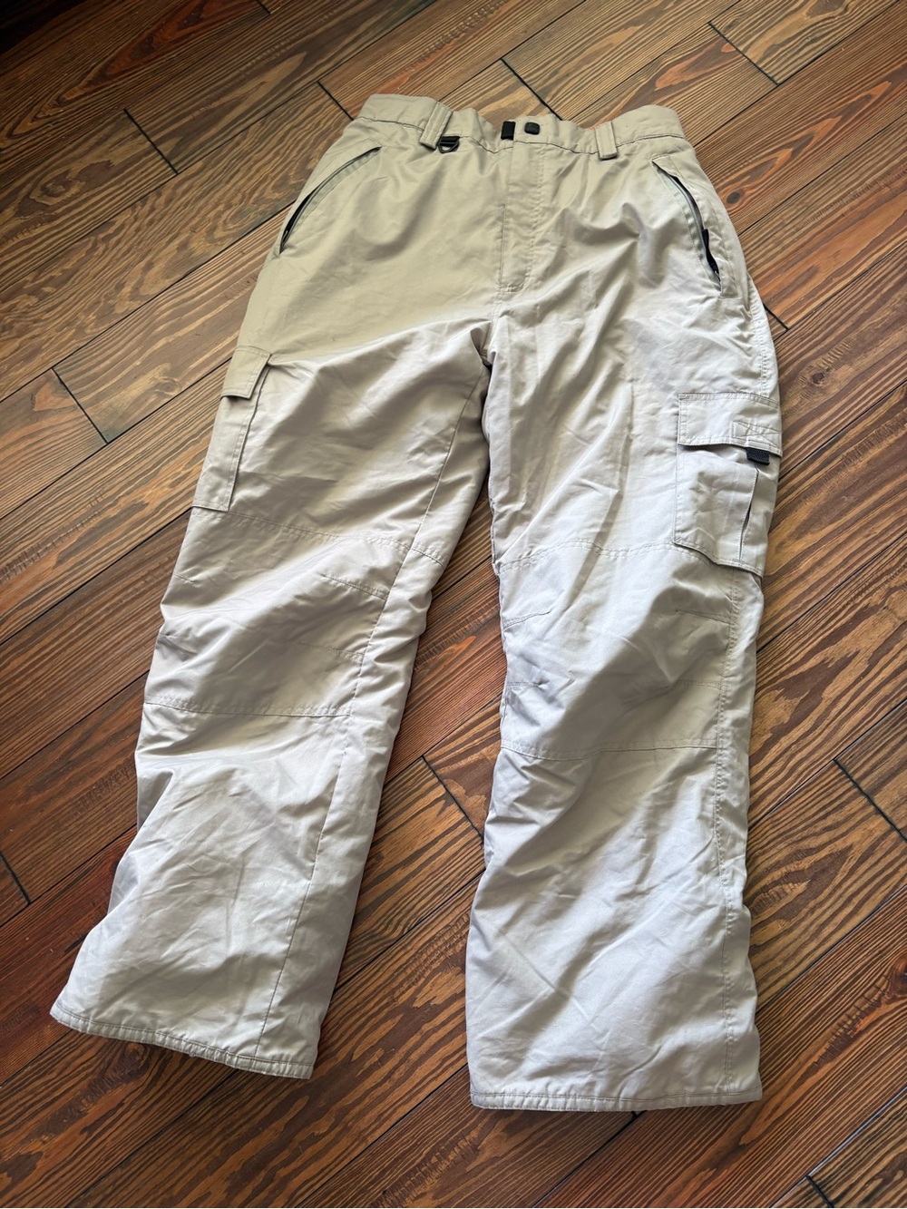 Men's Lightweight Cargo Snow Pants in Beige